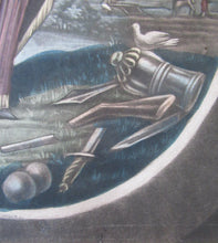 Load image into Gallery viewer, 1770s MEZZOTINT Allegorical Print War and Peace. Georgian Print
