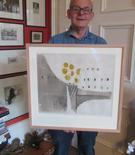Load image into Gallery viewer, Pretty Vintage FRENCH Colour Etching. Artist&#39;s Edition. Titled: Fleurs Jaune. With indistinct pencil signature
