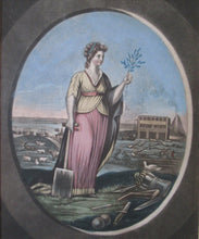 Load image into Gallery viewer, 1770s MEZZOTINT Allegorical Print War and Peace. Georgian Print
