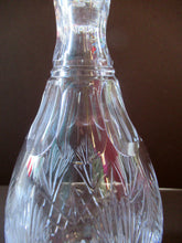Load image into Gallery viewer, EDINBURGH CRYSTAL. IONA Pattern Vintage Round Wine Decanter. Etched signature to base. Two Whisky Tumblers
