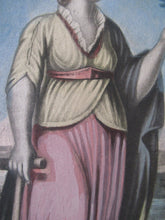 Load image into Gallery viewer, 1770s MEZZOTINT Allegorical Print War and Peace. Georgian Print
