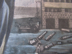 1770s MEZZOTINT Allegorical Print War and Peace. Georgian Print