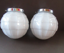 Load image into Gallery viewer, 1930s Opaque White Milk Glass Art Deco Hanging Globe Shade
