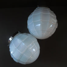 Load image into Gallery viewer, 1930s Opaque White Milk Glass Art Deco Hanging Globe Shade
