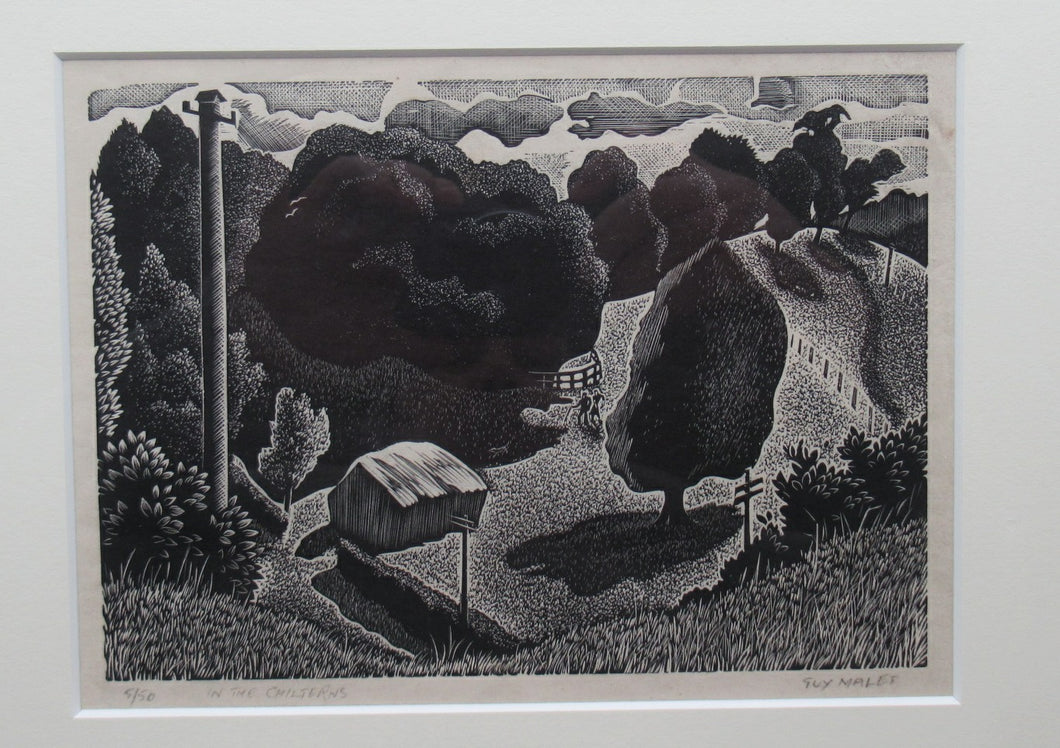 1930s Wood Engraving by Guy Malet Grosvenor School 