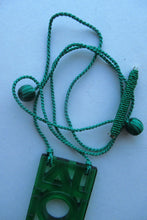 Load image into Gallery viewer, Vintage Lalique Glass Logo Pendant or Necklace Green
