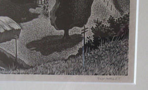 1930s Wood Engraving by Guy Malet Grosvenor School 