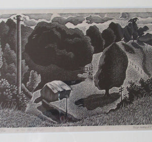 1930s Wood Engraving by Guy Malet Grosvenor School 