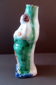 Antique French Quimper Faience Figurine Madonna and Child