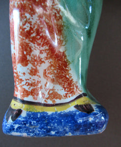 Antique French Quimper Faience Figurine Madonna and Child