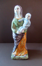 Load image into Gallery viewer, Antique French Quimper Faience Figurine. The Madonna and Child
