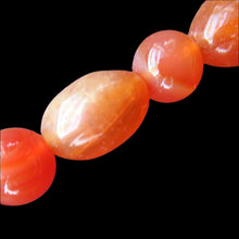 Load image into Gallery viewer, Vintage Carnelian Agate Amber Coloured Beads Necklace. Length: 23 inches
