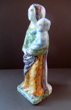 Load image into Gallery viewer, Antique French Quimper Faience Figurine. The Madonna and Child
