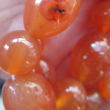 Load image into Gallery viewer, Vintage Carnelian Agate Amber Coloured Beads Necklace. Length: 23 inches
