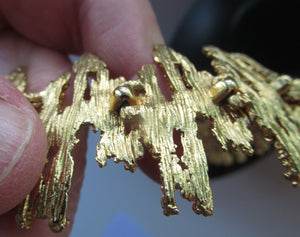 Vintage 1960s Vendome Necklace and Bracelet Gold Plate
