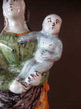 Load image into Gallery viewer, Antique French Quimper Faience Figurine. The Madonna and Child
