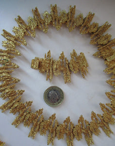 Vintage 1960s Vendome Necklace and Bracelet Gold Plate