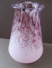Load image into Gallery viewer, Vintage 1930s Monart Glass Miniature Vase Pink and Black
