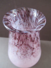 Load image into Gallery viewer, Vintage 1930s Monart Glass Miniature Vase Pink and Black
