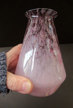 Load image into Gallery viewer, Vintage 1930s Monart Glass Miniature Vase Pink and Black
