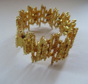 Vintage 1960s Vendome Necklace and Bracelet Gold Plate