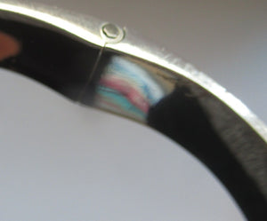 Vintage 925 Sterling Silver Bracelet with Lapis Lazuli Inset Decorations