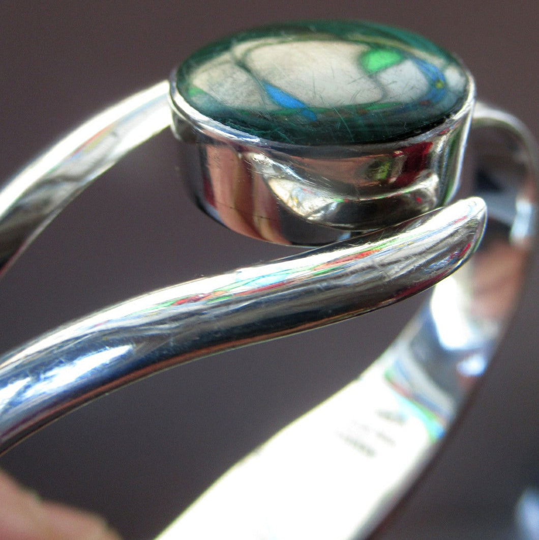 Vintage Mexican Taxco 925 Sterling Silver Bracelet or Hinged Bangle