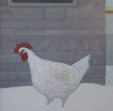Load image into Gallery viewer, James Fairgrieve 1980s Study of a White Rooster in the Snow
