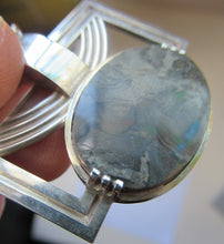 Load image into Gallery viewer, William Hardwick Hall Designer Pendant 1970s. Scottish Silver &amp; Agate
