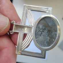 Load image into Gallery viewer, William Hardwick Hall Designer Pendant 1970s. Scottish Silver &amp; Agate
