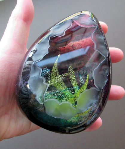 Limited Edition 100. Emerald Grotto Caithness Glass Paperweight by Colin Terris