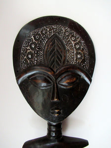 Large Old Wooden African Ashanti Akub'ba (Akuba) Fertility Figure