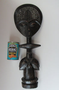 Large Old Wooden African Ashanti Akub'ba (Akuba) Fertility Figure