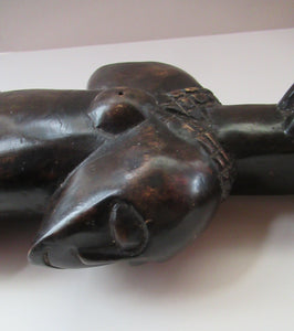Large Old Wooden African Ashanti Akub'ba (Akuba) Fertility Figure