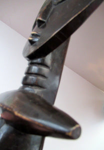 Large Old Wooden African Ashanti Akub'ba (Akuba) Fertility Figure