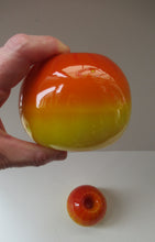 Load image into Gallery viewer, 1950s Glass Ball Candlesticks, probably Swedish. Retailed by Wuidart Glass
