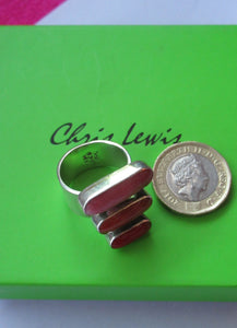 Vintage Scottish Designer Ring. Solid Silver by Chris Lewis
