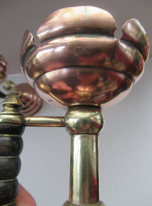 Pair Large Benham and Froud Christopher Dresser Aesthetic Movement Candlesticks
