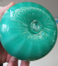 Load image into Gallery viewer, 1950s Glass Ball Candlesticks, probably Swedish. Retailed by Wuidart Glass
