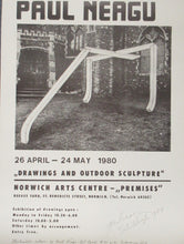 Load image into Gallery viewer, Pencil Signed 1980s Exhibition Poster: Paul Neagu Norwich
