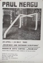 Load image into Gallery viewer, Pencil Signed 1980s Exhibition Poster: Paul Neagu Norwich
