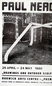 Pencil Signed 1980s Exhibition Poster: Paul Neagu Norwich