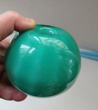 Load image into Gallery viewer, 1950s Glass Ball Candlesticks, probably Swedish. Retailed by Wuidart Glass
