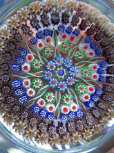 Load image into Gallery viewer, Large Caithness Whitefriars 1980s Millefiori Canes Paperweight
