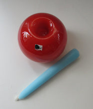 Load image into Gallery viewer, 1950s Glass Ball Candlestick, probably Swedish. Retailed by Wuidart Glass

