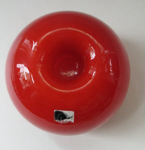 1950s Glass Ball Candlestick, probably Swedish. Retailed by Wuidart Glass