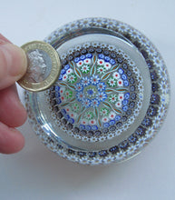 Load image into Gallery viewer, Large Caithness Whitefriars 1980s Millefiori Canes Paperweight
