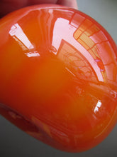 Load image into Gallery viewer, 1950s Glass Ball Candlestick, probably Swedish. Retailed by Wuidart Glass
