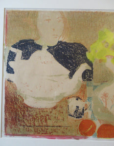 Still Life with Teapot, Daffodils, Mug and Oranges. Pierre Bonnard Style