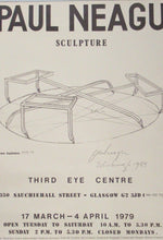 Load image into Gallery viewer, 1979 Exhibition Poster for Paul Neagu Sculptures at the Third Eye Centre, Glasgow
